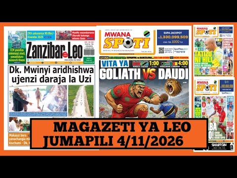 Magazeti Ya Leo Januari 4 2026 Ijumapili Magazeti Ya Michezo Leo Asubuhi Jumapili Simba 