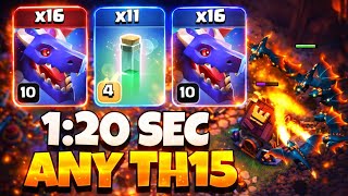 No Skill? FREE 3⭐ with THIS TH15 RC Dragon Attack 😱 | Clash of Clans