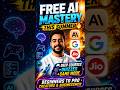 Learn AI For FREE🔥3 Best AI Courses (Google + Anthropic + Jio) 2026...Check Description #shorts