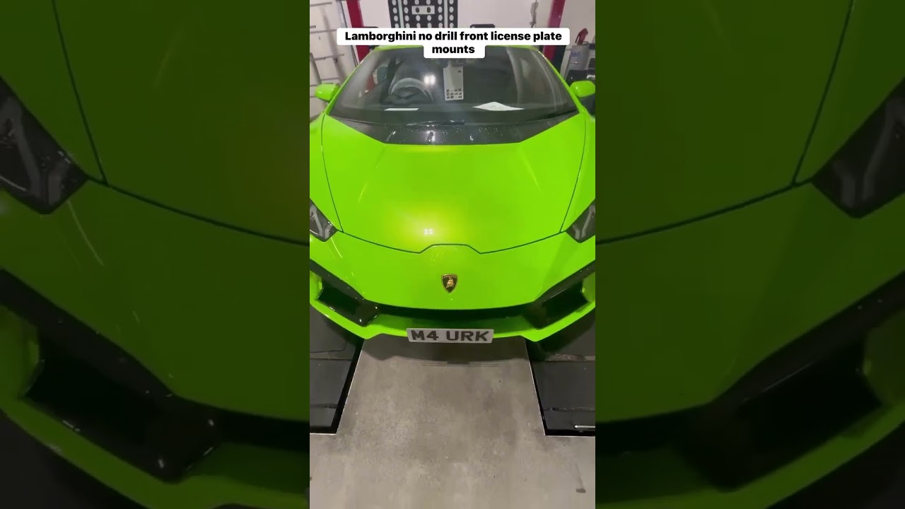 No drilling front license plate mount for lamborghini , quick install no damage .