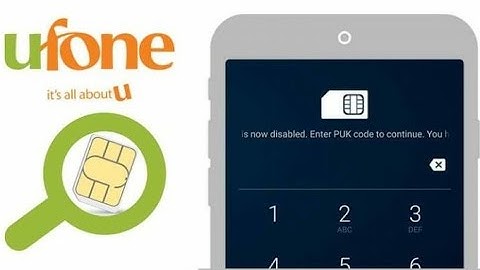 ufone#pukcode Ufone SIM PUK Code unlock 2020