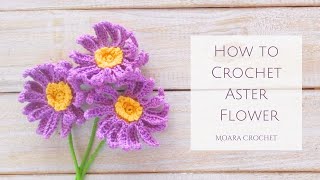 How to Crochet an Aster Flower 🌸 September Birth Flower Crochet Tutorial