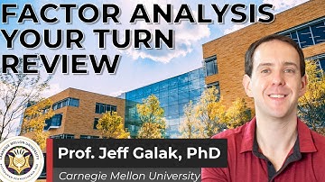 Factor Analysis Your Turn Review (Marketing Research Module 5, Video 9)