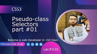 🔴 CSS 3 Tutorial 2024 in Pashto || Pseudo Class Selectors Day 30