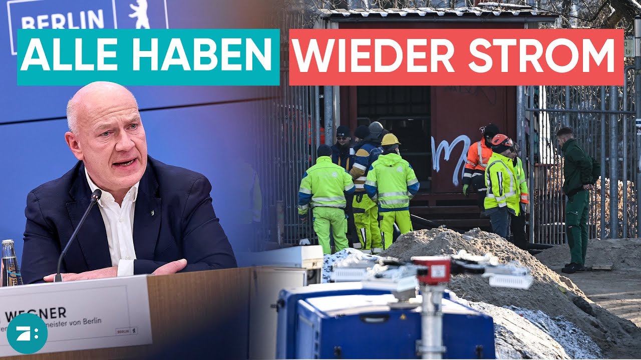 Berlin-Blackout: Stadt hat wieder Strom - Bürgermeister Wegner spricht von Terror