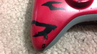 Xbox 360 Controller Red Tiger Paint Job
