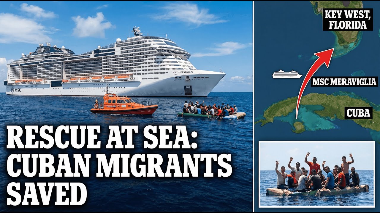 Cuban Migrants Rescued by MSC Meraviglia Cruise ship between Cuba and ...