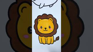 Satisfying coloring lion🦁 #marker  #cozy #funart #art #creative  #coloring