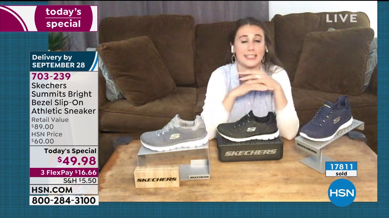 skechers summits bright bezel slip on