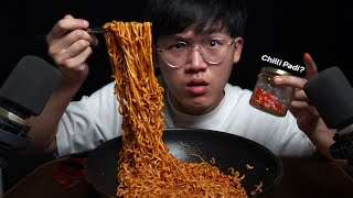 ASMR MUKBANG SPICY FIRE NOODLES CHALLENGE l 3X SPICY HOT SAMYANG NOODLES
