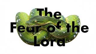 The Art of the Fear of the Lord