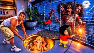 Franklin & Shinchan Kidnapped by Kamla! Ganesha Saves Them in GTA 5!