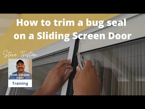 How to trim the bug seal on a sliding screen door