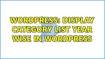Wordpress: display category list year wise in wordpress