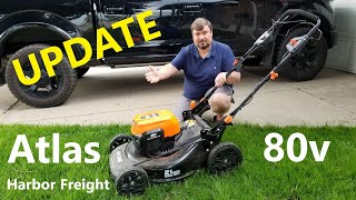 Atlas 80v mower 2 month UPDATE