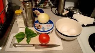 Simple Cooking Time #1 Midnight Snack. Basil, Feta, Tomato omelette Super Easy!!