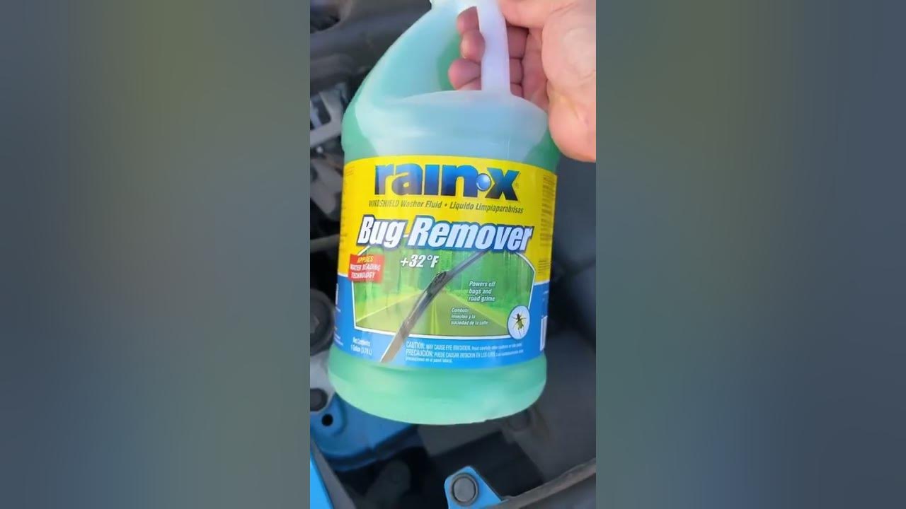 Refilling RAV4 Windshield Washer Reservoir with Rain X 