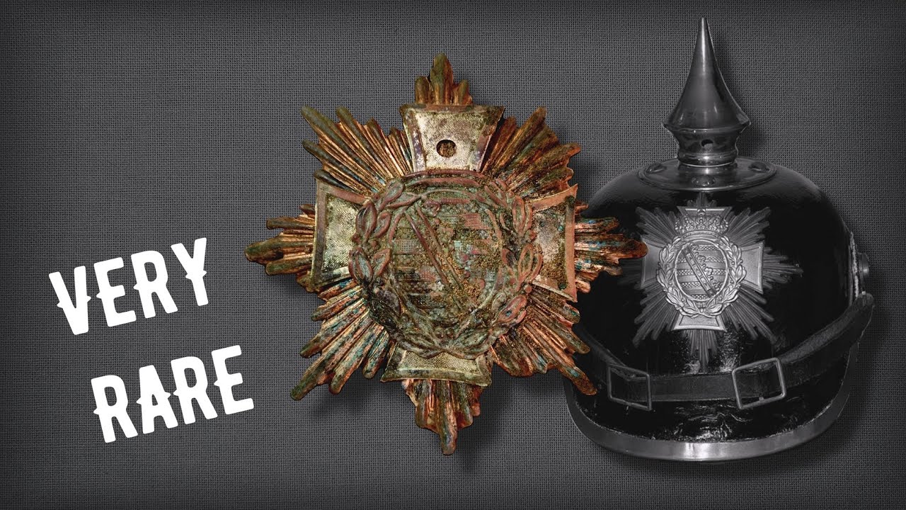 Saxon PICKELHAUBE Frontplate Restoration - Incredible Find!