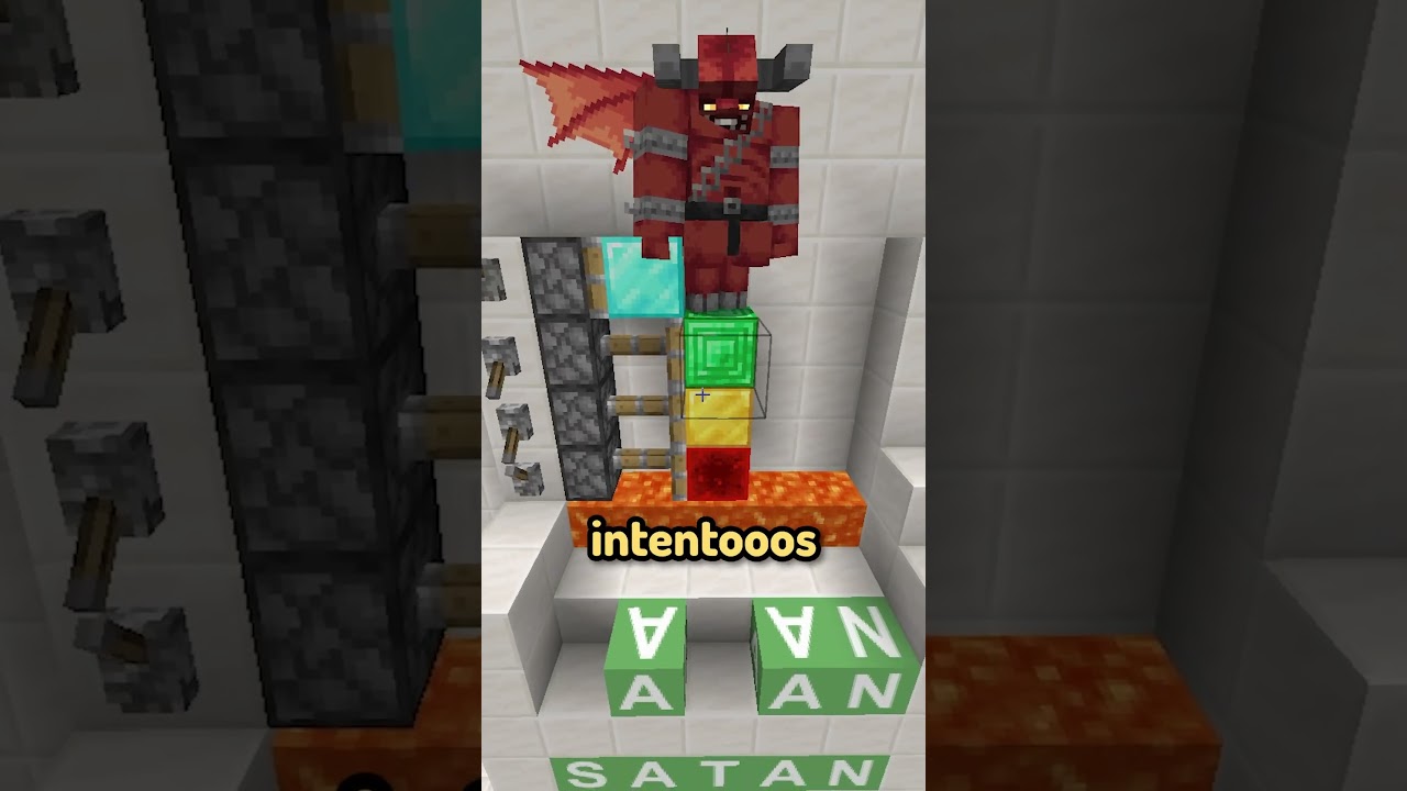 SATAN es MUY MALO en AHORCADO MINECRAFT 😭 #minecraft #shorts