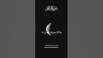 سورة الاعلى | الشيخ ماهر المعيقلي | #quran #islamicvideo #sheikhmaheralmuaiqly