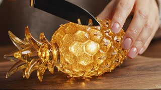 🍍 Oddly Satisfying AI ASMR: Crystal Fruit Cutting Compilation 💎