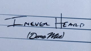 Michael Jackson - I Never Heard (Demo Mix)