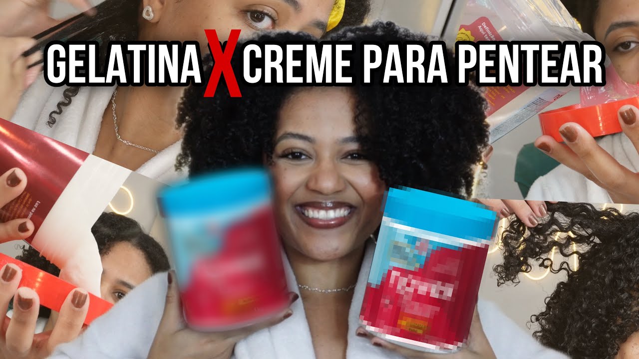 Batalha de finalizadores: GELATINA vs. CREME PARA PENTEAR meus cachos de cinema | cabelo crespo