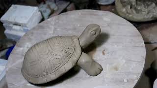 pottery:How to make Ceramics turtle. 陶芸 粘土で亀の人形つくって