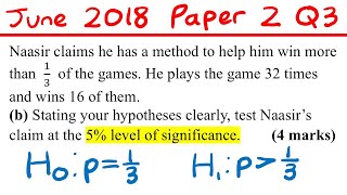 4 Past Exam Questions on Binomial Hypothesis Testing! - Statistics Edexcel A Level and AS Maths