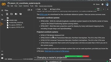 More gdal and rasterio on google colab. Looking at projections and transformations