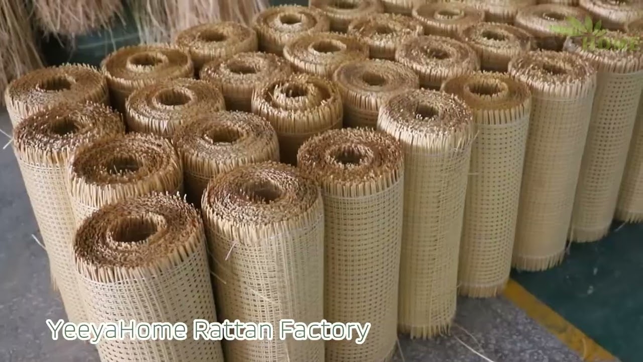 Rattan Cane Webbing Roll Production, Rattan Factory