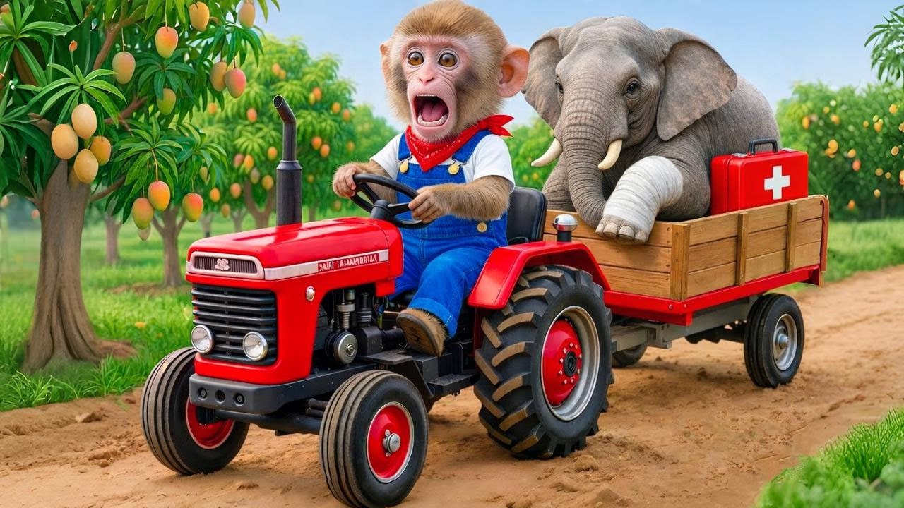 🔥🐒 Monkey NaNa Apple Harvest Turns Into CHAOS! He Spots a Farm Thief and Starts a Wild Chase! 🍎🚨💥