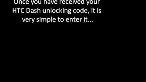 how to unlock your HTC Dash
