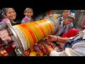 Amazing roller coaster natural mix fruit ice cream live making  indian street food ice cream