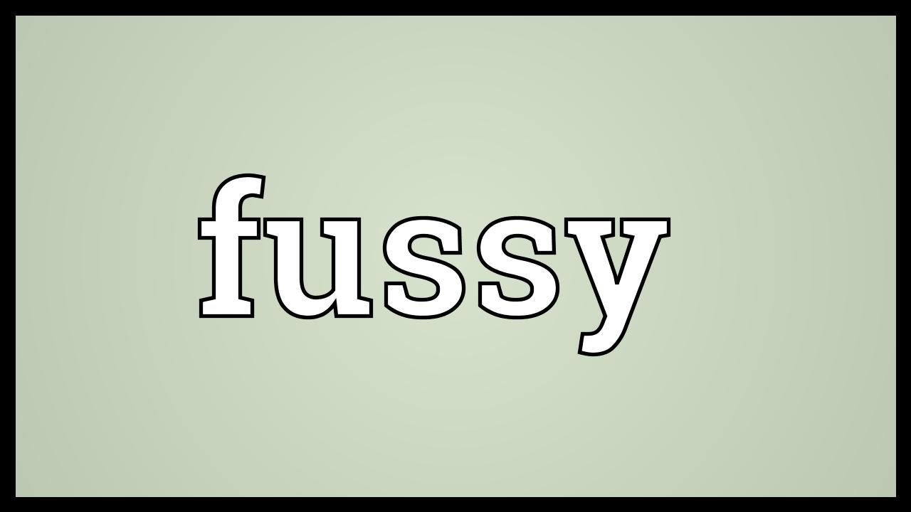 Fussy Meaning Youtube