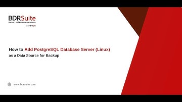 How to Add PostgreSQL Database Server (Linux) as a Data Source for Backup | BDRSuite