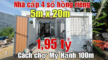 Bán nhà cấp 4 sổ hồng riêng , 5x19m cách chợ Mỹ Hạnh Nam 100m , Đức Hoà giáp Hóc Môn