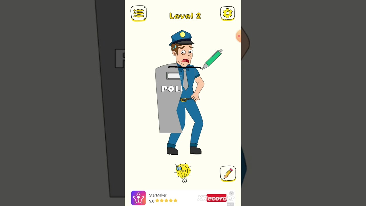 Draw police tricky puzzle 