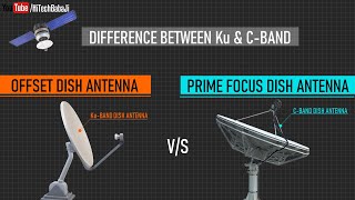 Difference between C band and Ku Band Dish Antenna Satellite dish antenna || Offset and prime focus