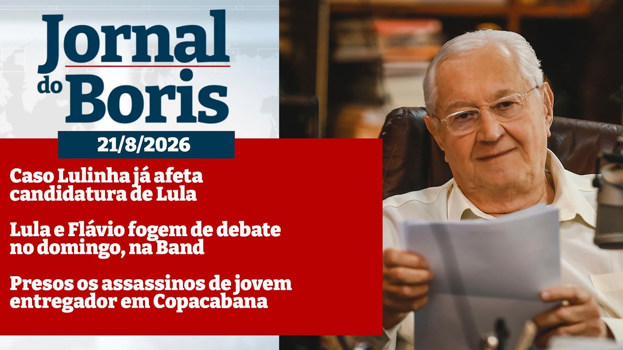 21/08/2026 📰🌐 Notícias do dia com BORIS CASOY via Web Site no YouTube sempre!