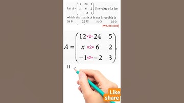 Matrix | Wbjee 2020 | Determinant | jee math tricks | JEE previous years questions#shorts#short