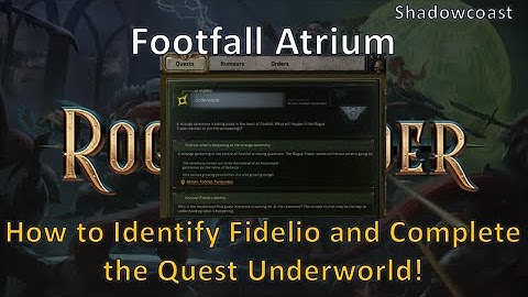 How to Identify Fidelio and Complete the Quest Underworld in Warhammer 40K Rogue Trader (EA)
