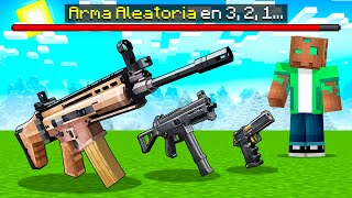 Minecraft, Pero Aparecen ARMAS REALES ALEATORIAS Cada Segundo!