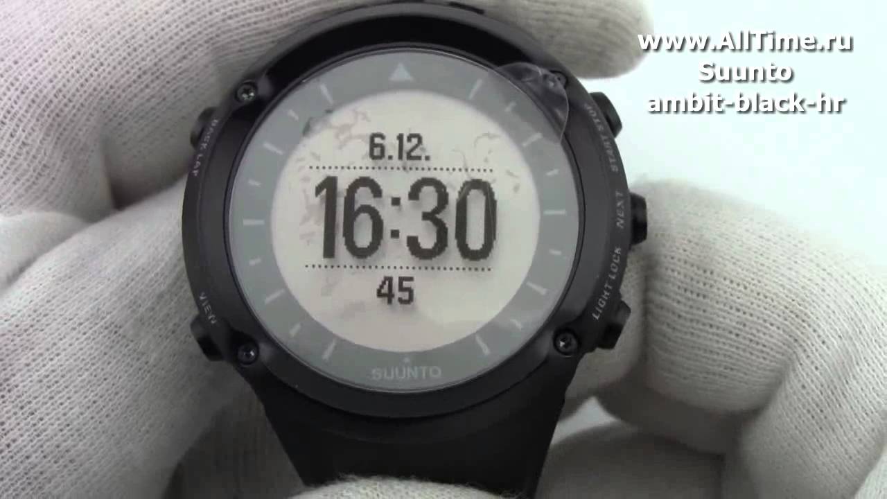 Обзор. Мужские наручные часы Suunto ambit-black-hr
