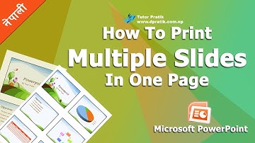 Print Multiple Slides On One Page PowerPoint As Handouts | Tutor Pratik