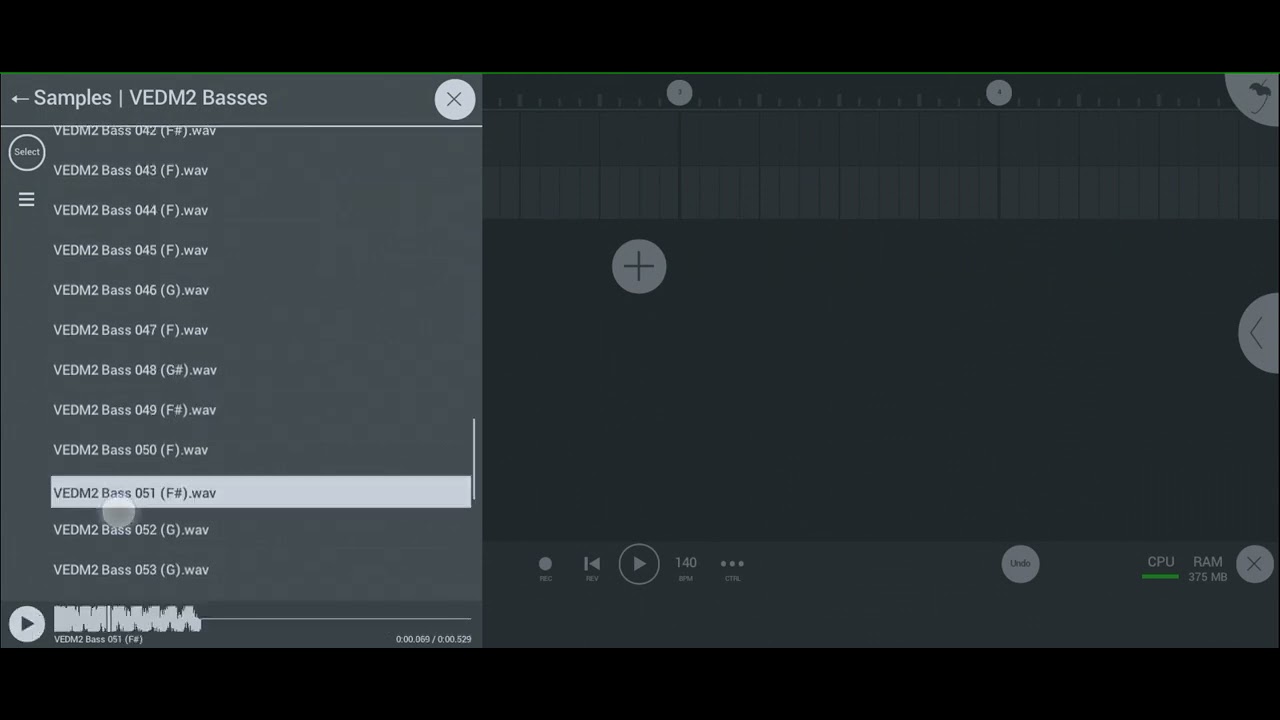 #แจกเสียงทำเพลง #Free sample bass[FL studio mobile