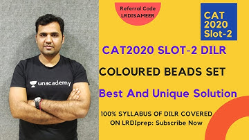 CAT 2020 LRDI  |  Slot-2  | Coloured Beads  | Smart Approach Of Solving LR  |  Question No 1
