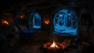 Winter Wind Echoes Outside a Warm Cave ❄️ White Noise for Sleeping