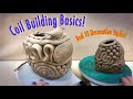 Coil Building Basics with 15 Decorative Coil Techniques!  An Easy Beginner's Tutorial in Clay!