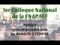 Colloque national fnapaef  7  changes avec la salle sur domicile et aidants